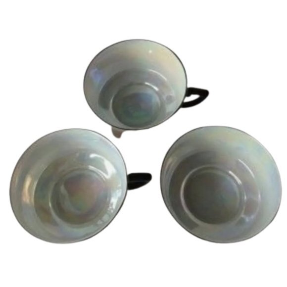 Bundle of 3 Union T Czechoslovakia Oyster Shell Cups. Grayish-Green in Color‎ - Picture 1 of 16